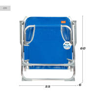 Aktive - Pack 2 sillas playa plegables, fabricadas de textileno y aluminio, con respaldo fijo, miden 44x40x72 cm, tienen asa de hombro y topes antivuelco, soportan 100 kg, ligeras y resistentes, de asiento bajo - details 4