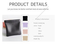 Set De 2 Bolsas De Maquillaje Miniatura De Cuero PU Bolsa De Viaje Portátil Para Labiales Monedas Y Tarjetas Con Cierre De Punta - details 5