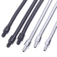 Tubo De Serpiente Flexible M4 Negro Y Plateado Con Dientes Externos Para Micrófono Accesorio De Posicionamiento De Micrófono - details 1