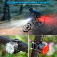 Luz de la bicicleta del LED, luz delantera y posterior recargable del USB, luz impermeable de la bicicleta de IPX4 LED, 6 modos del brillo, convenientes para todas las bicicletas y toda la clase de condiciones meteorológicas - details 3
