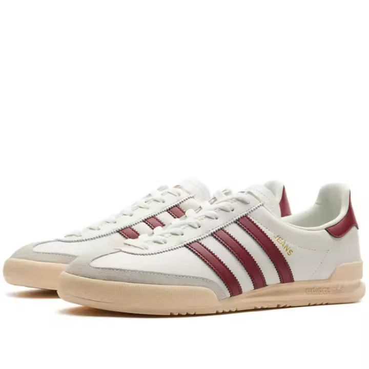 Adidas Jeans GY7437 Chalk White / Sand Strata / Collegiate Burgundy - 1
