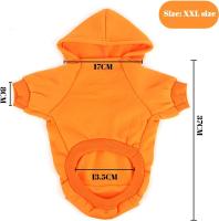 Sudaderas con capucha para perros, sudadera para perros ropa de suéter para mascotas chaqueta para perros mono, ropa de abrigo con capucha, ropa de abrigo para abrigos para perros (XXL, naranja) - details 0