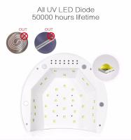 Cris Nails - Lámpara de manicura LED para el secado de geles y esmaltes con cojín rosa para apoyar las manos, 48W - details 0