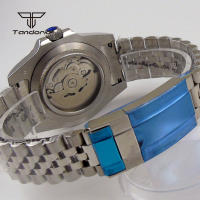 Reloj Mecánico Automático Tandorio NH34 40mm GMT Acero Inoxidable Para Hombres Con Bisel De Cerámica Y Cristal De Zafiro Resistente Al Agua - details 13