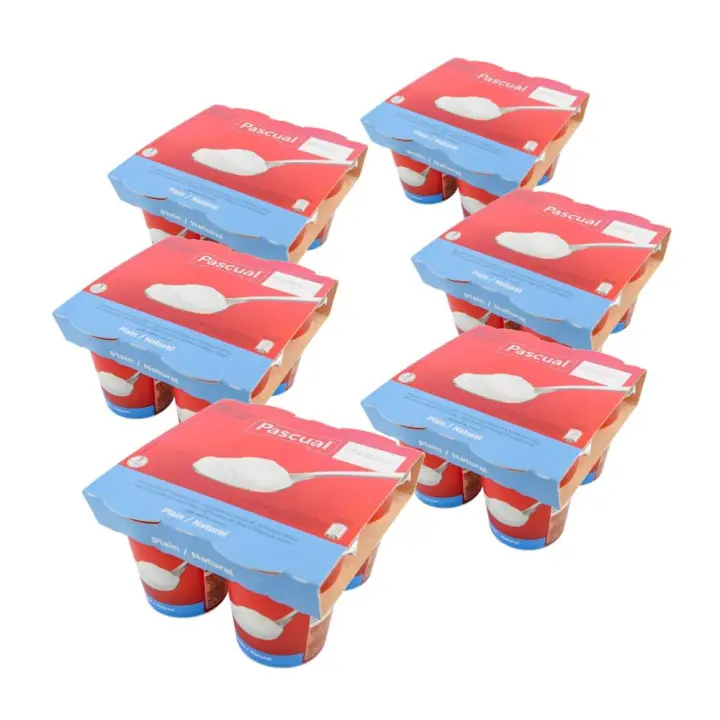 Yogur pascual natural 4 yogures caja de 6 packs. Total 24 yogures - 1