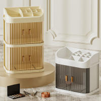 Organizador De Maquillaje De Lujo Para Escritorio Caja De Almacenamiento De Cosméticos Resistente Al Polvo Soporte Para Labiales Y Mascarillas Faciales Plástico - details 2