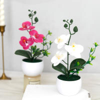 Orquídea Simulada De Mariposa En Maceta Flor Artificial Para Decoración Interior Exterior Oficina Hogar Bodas Estilo Bonsái - details 8