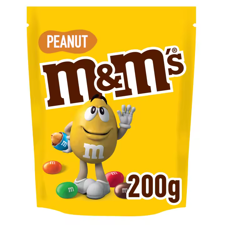 M&M's bolitas de Cacahuetes y Chocolate con Leche, 9 packs de 200g - 1