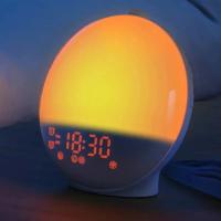 Reloj despertador con simulación de amanecer, Radio FM, luz nocturna, sonidos naturales, ayuda para dormir, sueño pesado para niños - details 7