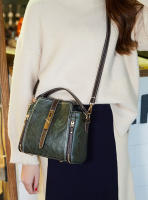 Nueva Llegada Bolso De Hombro De Cuero PU Para Mujer Color Sólido Bandolera Pequeña Monedero Con Cierre De Cremallera - details 2