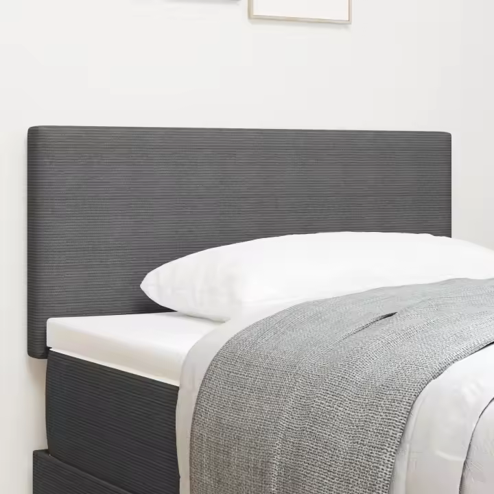 Cabecero LED vidaXL Diseño Sencillo Gris Claro 80 cm Tela de Pana - 1