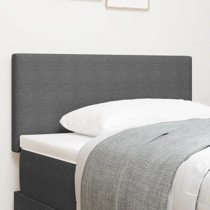Cabecero LED vidaXL Diseño Sencillo Gris Claro 80 cm Tela de Pana - 1