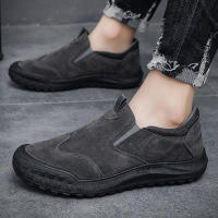 Zapatos De Trabajo Antideslizantes Para Hombre Tenis Casuales De Cuero Slip-on Para Caminar Confort Primavera/Otoño Talla Verdadera - details 10
