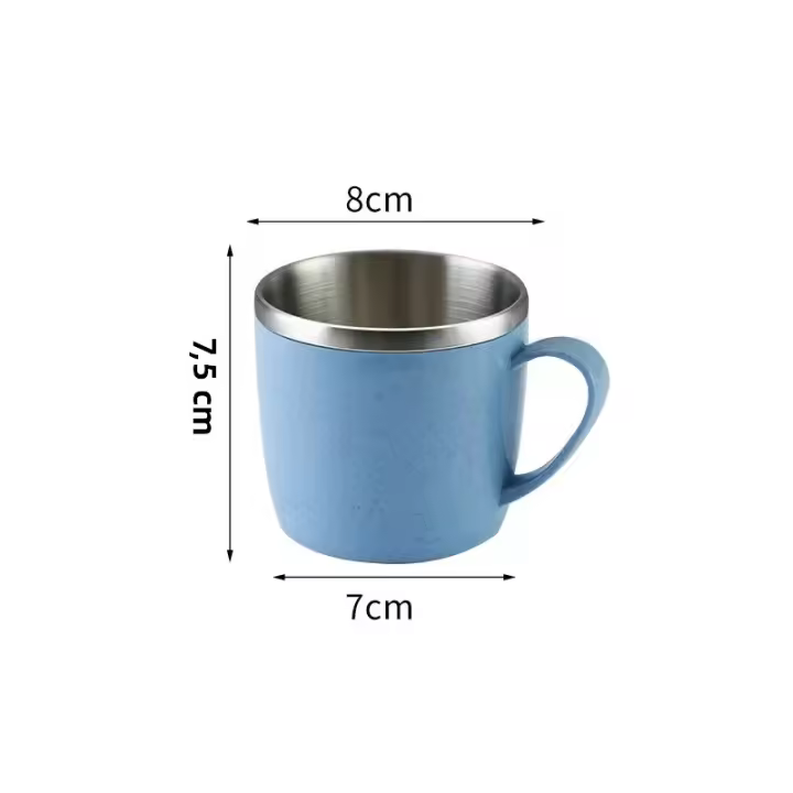 Vaso De Acero Inoxidable Para Bebidas Té Y Café Resistente Al Calor Y Caídas Vaso Pequeño Para Agua Elemento De Trigo De La Casa - 1