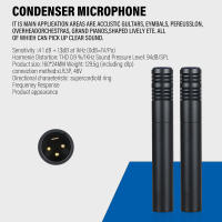 Micrófono De Condensador De Metal Super-Cardioid Con Amplio Rango De Respuesta De Frecuencia Para Hi-Hat Y Percusiones Tipo Lápiz Para Estudio Profesional - details 0
