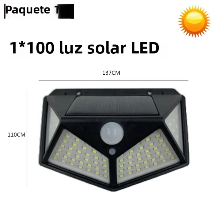 Lámpara Solar Exterior Para Jardín Decorativa Luz LED Impermeable Con Sensor De Movimiento Multifuncional Iluminación Solar Para Paisajismo - 1