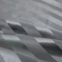 Juego de cama Queen con sábanas de satén y seda, color gris oscuro, suave y fresco, con bolsillos profundos, hipoalergénico, resistente a las arrugas y a la decoloración, juego de sábana ajustable de 3 piezas y funda de almohada a rayas. - details 3