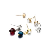 50Pcs Postes De Aretes Con Piedras Preciosas De 4 5 6 Mm Para DIY Componentes De Aretes Accesorios De Metal Para Joyería - details 6