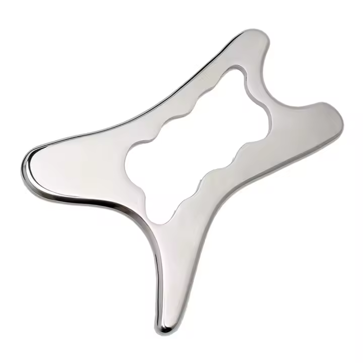 Herramienta De Masaje Gua Sha En Acero Inoxidable Para Relajación De Tissue Suave Reducción De Dolor En Cabeza Cuello Espalda - 1