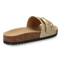 PuntoSalao Sandalias planas cómodas bio en pala para mujer color oro VR5-1757 - details 2