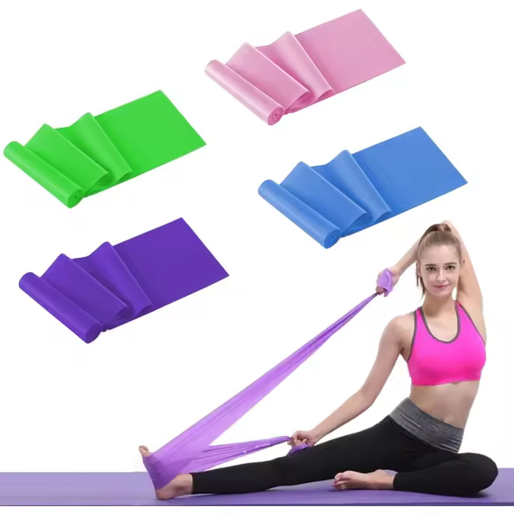Set de 4 Bandas Elástica para Yoga, Pilates, Rehabilitación y Entrenamiento de Fuerza - 1