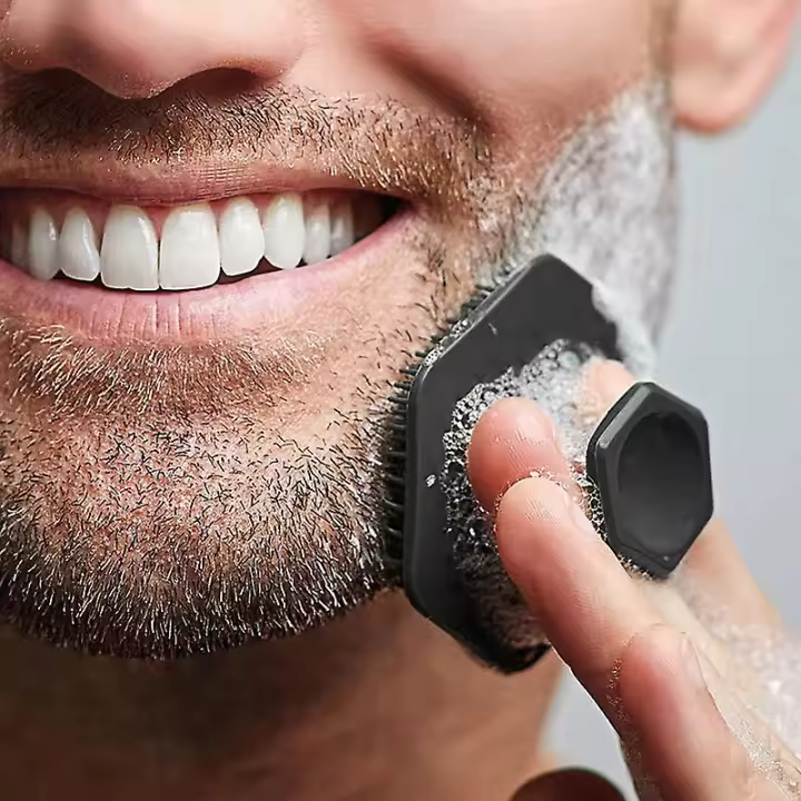 Cepillo de limpieza facial de silicona para hombres, masajeador facial, herramienta para el cuidado de la piel. - 1