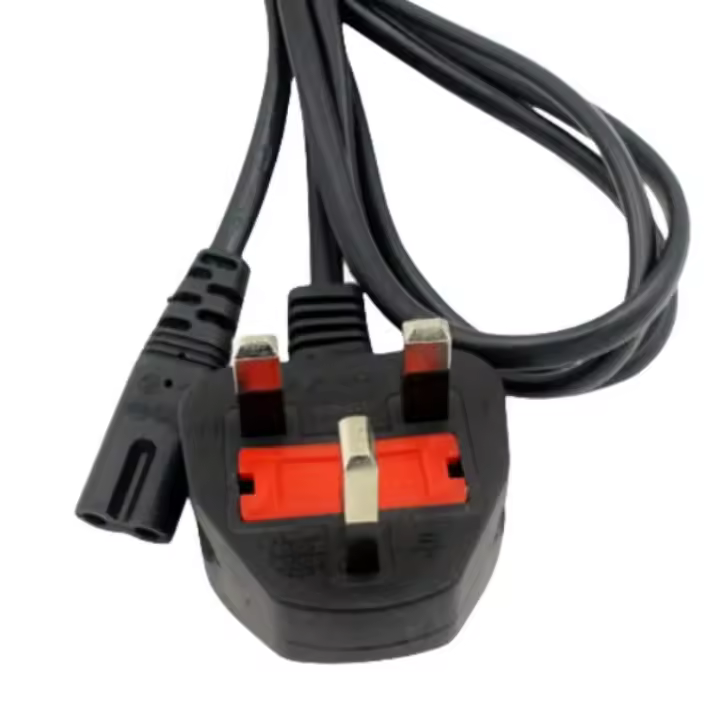 Cable De Poder AC Femenino C7 Figure 8 Con 3 Ramas UK Plug 1.8m/6ft Adaptador De Corriente Electrónica Para Uso Residencial - 1