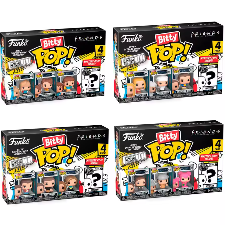 Funko Pack 16 4 packs de 4  Bitty bittys FRiends Rachel Ross Chandler Bing Monica Phoebe Funko Pop Bitties Bittis - 1