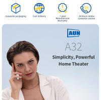 Proyector AUN A32 MINI Portátil Para Cine En Casa LED WIFI Espejo Android IOS SmartPhone 1080P 4K Movie Resolución Óptica 1280x720dpi - details 1