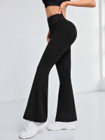 Leggings Flares Para Mujer Cintura Alta Secado Rápido Pantalones Deportivos Pierna Ancha Para Ejercicio Yoga Pilates Gimnasio Activewear - details 4