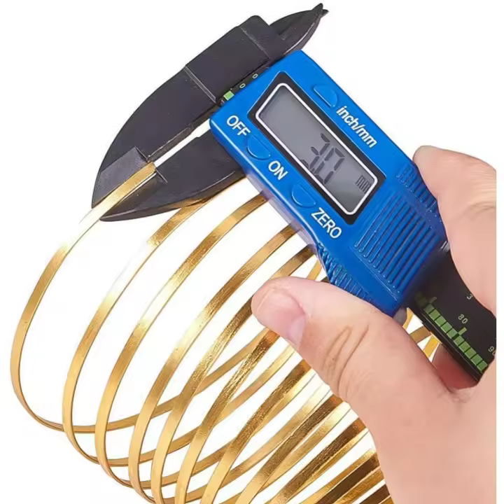 Alambre Plano De Oro Anodizado 3mm Para Artesanía Y Joyería 10m (33FT) Por Roll 2 Rolls Pack De Alambre Liso Para Creación De Joyas Y Perlas - 1