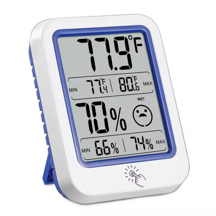 Medidor De Temperatura Y Humedad Digital LCD Estación Climática Doméstica Hygrometer Termómetro Electrónico Para El Hogar - 1