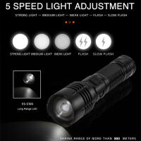 Linterna LED Recargable KENSUN De Alta Potencia Con Luz De Extremo Corta Para Exteriores Resistente Al Agua Con Batería De Litio Para Camping Pesca Y Deporte - details 9