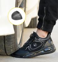 Zapatos de seguridad con amortiguación de aire para hombre, zapatillas de trabajo antigolpes e indestructibles, de malla transpirable, botas protectoras - details 2