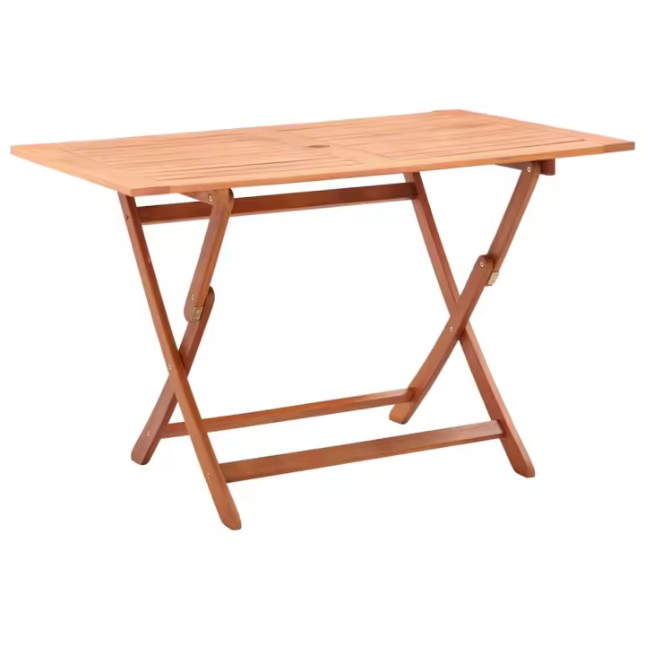 Mesa de Jardín plegable Madera maciza de eucalipto 120x70x75 cm - 1
