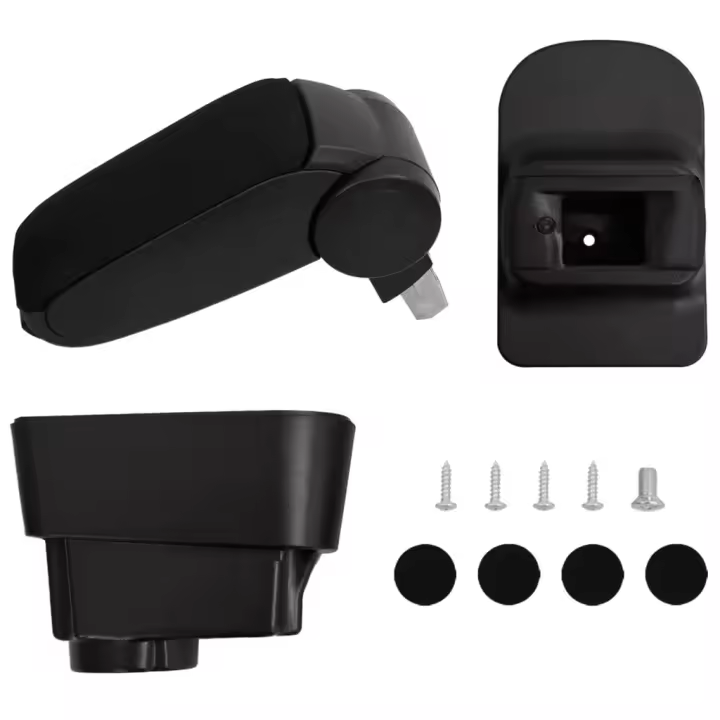 vidaXL Reposabrazos para coche ABS negro 11x35x(32-49) cm - 1