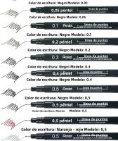 PENTEL Bolígrafo Impermeable Para Dibujos Y Comics De Punta Nylon Tamaños 0.03-3.0mm Negro Gris Marrón Para Diseño - details 2