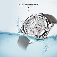 Reloj De Pulsera De Cuarzo NAVIFORCE Militar Deportivo Para Hombres Con Mostrador De Fecha Y Luz Táctil Resistente Al Agua De Cuero Reloj De Moda Casual - details 4