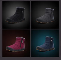 Botas De Invierno Para Hombres Y Mujeres Con Punta Ancha Y Suela De Goma Botines De Nieve Con Lining De Plush Abrazadura Media Para Senderismo - details 19