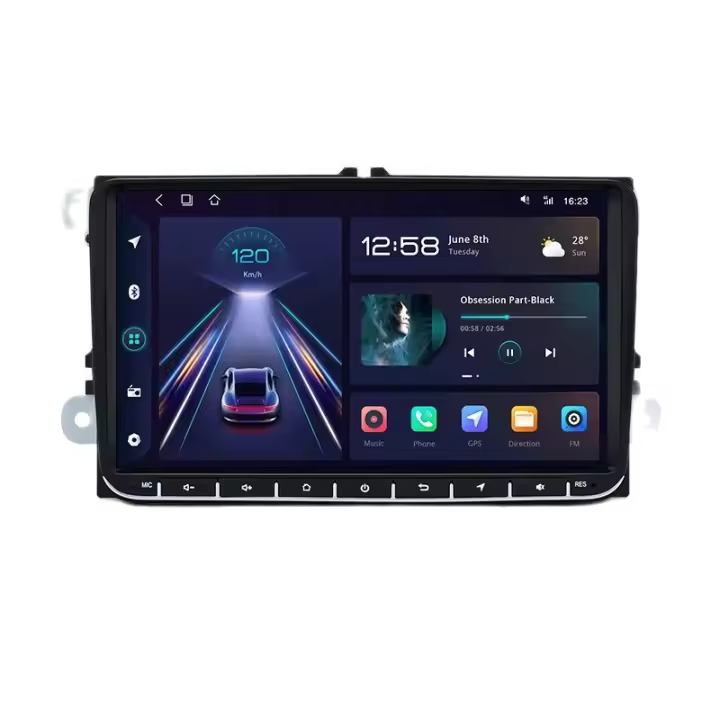 AWESAFE inalámbrico CarPlay Android Auto Radio para VW Volkswagen Passat B6 B7 CC Skoda Octavia Polo Golf 5 6 Touran Tiguan Seat coche reproductor multimedia GPS 2 din autoradio volante controles RDS Bluetooth - 1