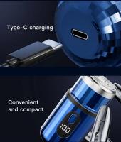 Afeitadora Eléctrica Recargable Y Lavable Para Hombres Mini Portátil Con Pantalla Digital Apto Para Exterior/Vehículo/ Viaje - details 15