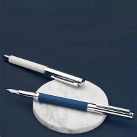 HongDian 1843 Pluma Fuente De Acero Inoxidable Con Patrón Ondulado Regalo Estilo Elegante Con Nibs EF F Estación De Trabajo - details 8