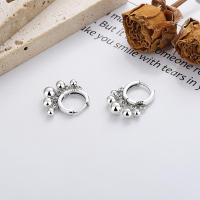 Pendientes de Plata de Ley S925 de estilo Korean, Creativos, Pequeños y frescos, with Borla, pendientes Pequeños de estilo fresco personalizados - details 2