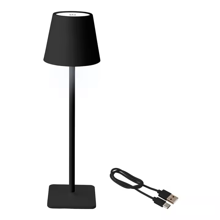 Lumineo Lámpara Led de Mesa Color Negro Exterior E Interior 17cm Recargable 894376 - 1