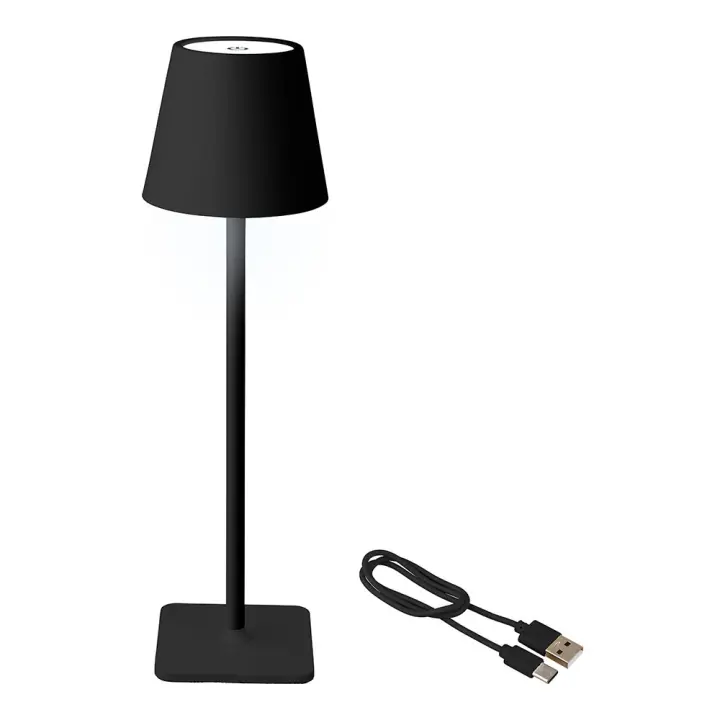Lumineo Lámpara Led de Mesa Color Negro Exterior E Interior 17cm Recargable 894376 - 1