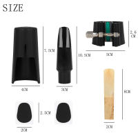 Juego De Accesorios Para Saxofón Tenor ND218: Boquilla + Sombrero + Clip + Regleta + Faja Dental ABS Brillante Magnético Negro Para Instrumentos De Viento - details 1