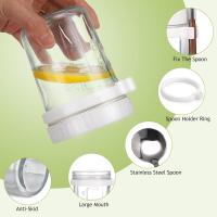 Tarros de Avena, envase de Oats con Tapa y Cuchara, almacenamiento de Cereales (blanco2) envase - details 2