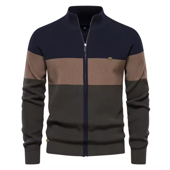2024 nueva chaqueta suéter para hombres tamaño europeo otoño e invierno suéter cárdigan chaqueta de moda de alta calidad para hombres - 1
