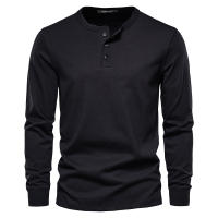 Camiseta informal de manga larga con cuello redondo para hombre, camisa deportiva ajustada de talla europea, otoño, nueva - details 6