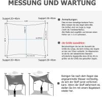Vela de sombra rectangular, resistente y transpirable para jardín terraza camping piscina fiesta, Anti uv, con cuerda (3x4m, gris) - details 0